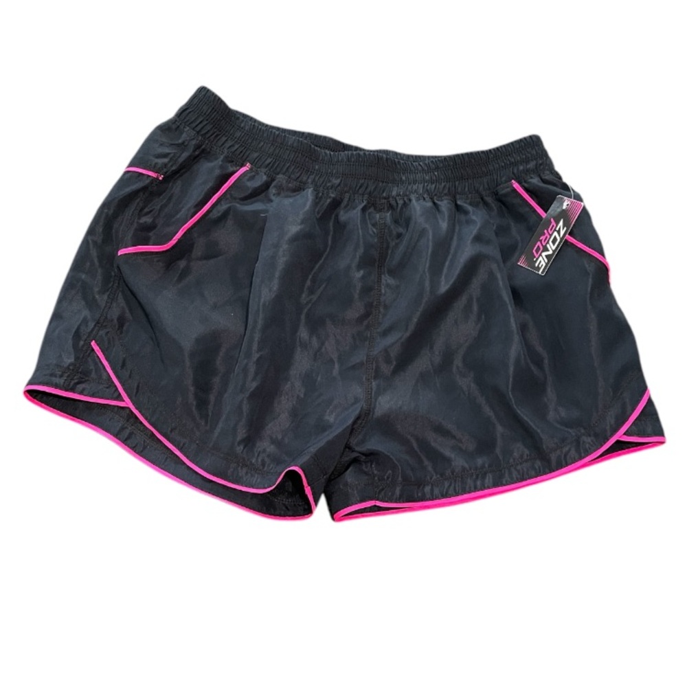 Black Shorts with Pink Trim